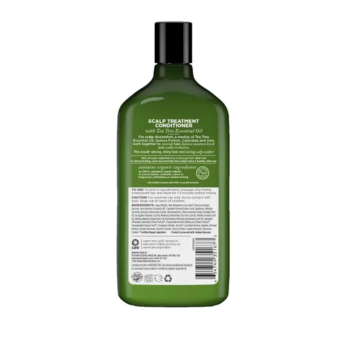 Miniatura 2 de Avalon Organics Acondicionador, árbol de té para tratamiento del cuero cabelludo, blanco, 11 onzas