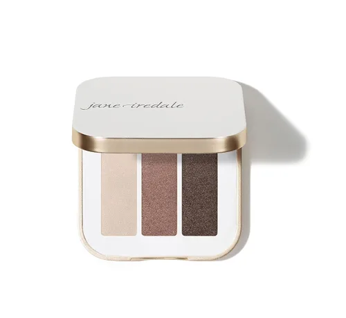 Miniatura 10 de Sombra de ojos PurePressed triple de jane iredale, color mineral altamente pigmentado, fórmula de larga duración y resistente a arrugas, segura