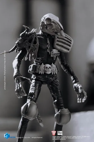Miniatura 2 de HIYA TOYS Judge Dredd: Judge Mortis - Figura de acción exquisita a escala 1:18 en blanco y negro