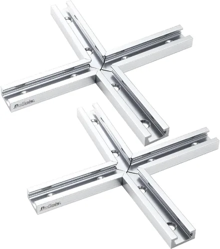 DuBois 51016-P2 Kit de intersección de pista en T de 3 pulgadas con agujeros de montaje preperforados, 2 juegos, para pista en T universal,