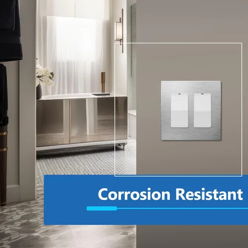 Miniatura 6 de LIDER Placa de Pared Metálica Decorativa Doble, Resistente a la Temperatura e Impacto, Acero Inoxidable 430, Cubierta sin Tornillos, Actualización