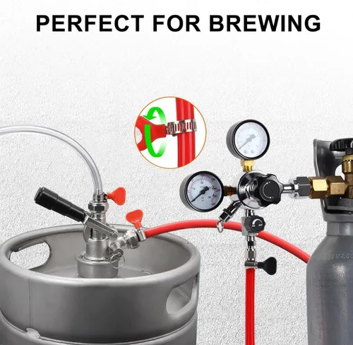 Miniatura 3 de Línea de gas Kegerator de 5 pies y líneas de cerveza de CO2, manguera de gas de CO2 rojo ID de 5/16 pulgadas y líneas de barril de cerveza