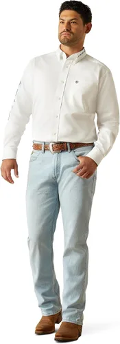 Miniatura 80 de Ariat Camisa de sarga con logotipo del equipo para hombre