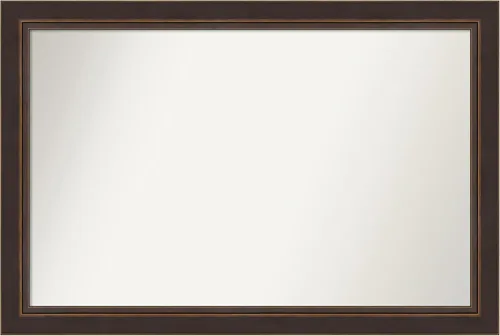 Miniatura 194 de Amanti Art Espejo de baño de bronce para sobre el fregadero, 24 x 24 pulgadas, espejo cuadrado de bronce Lara para tocador, marco de madera