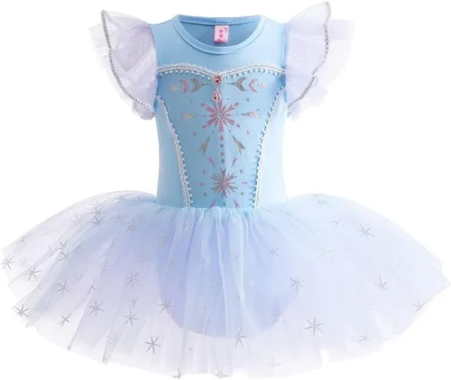 Miniatura 29 de MYRISAM - Maillots de princesa para niñas, tutú de ballet, vestido de bailarina con falda, para cumpleaños, fiesta elegante, disfraces de Halloween