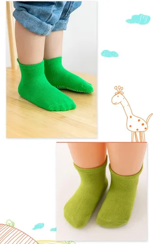 Miniatura 6 de Calcetines de tobillo antideslizantes para bebés con agarres antideslizantes para niños y niñas pequeños
