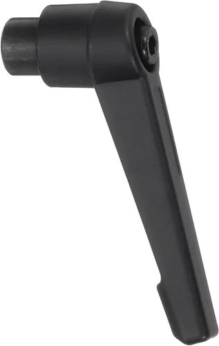 Miniatura 7 de uxcell Perillas ajustables M5, mango de rosca hembra, botón de trinquete de liberación rápida, perno giratorio para maquinaria de torno, color negro