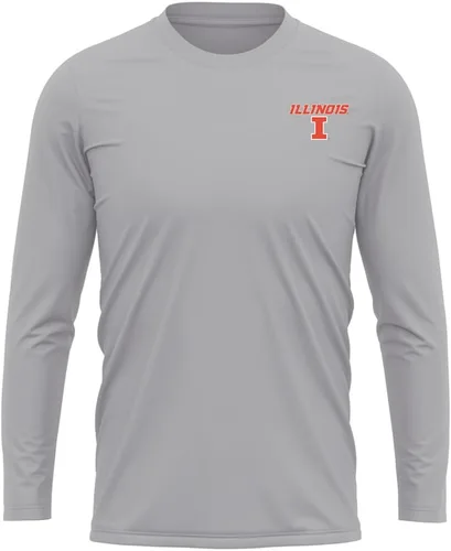 Miniatura 410 de Camisa deportiva de manga larga oficial de la NCAA Collegiate para hombre, con logotipo en el pecho izquierdo, colección Athletic Heather