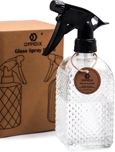 OFFIDIX Pulverizador de Vidrio para Plantas con Boquilla Ajustable para Plantas de Interior y Limpieza Transparente