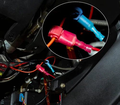Miniatura 4 de Ginsco - 100 unidades/50 pares de conectores de cable T-Tap, terminales de cable eléctricos autopelables de empalme rápido con conector macho