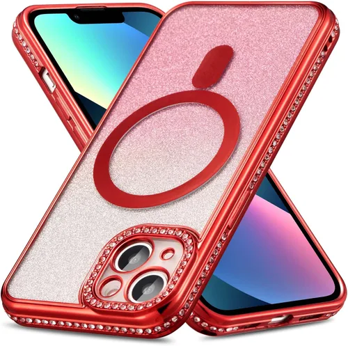 Miniatura 18 de ZCDAYE Funda con purpurina para iPhone 11 con decoración de diamantes, funda brillante de lujo con protector de cámara compatible con carga sin