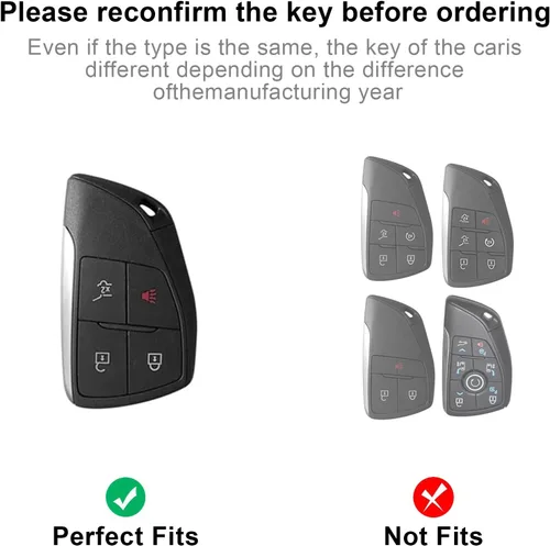 Miniatura 4 de Funda para llavero Chevy 2025 2024 2023, protector de llaves de TPU suave, llavero brillante para llave inteligente Colorado Equinox Silverado GMC