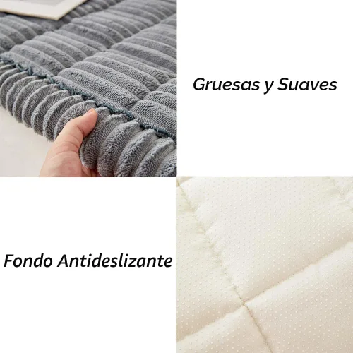 Miniatura 5 de Awjcsv Funda para sofá para perros lavable, fundas de sofá para mascotas de pelo esponjoso para sofá de 3 cojines, funda antideslizante para sofá