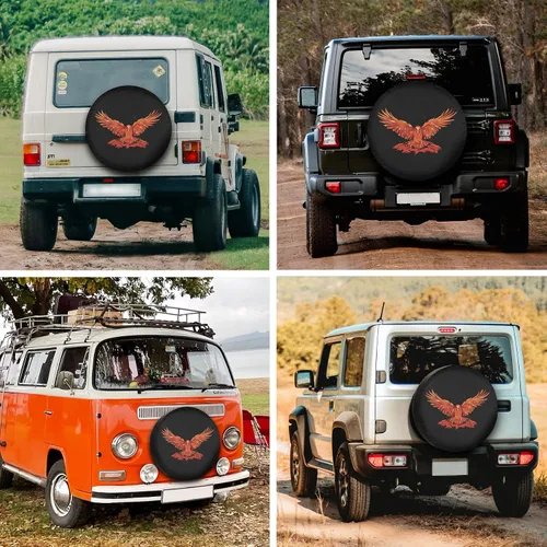 Miniatura 3 de Cubiertas de neumáticos de repuesto para remolque de caravana, Flying Phoenix, resistentes a la intemperie, a prueba de polvo, universales