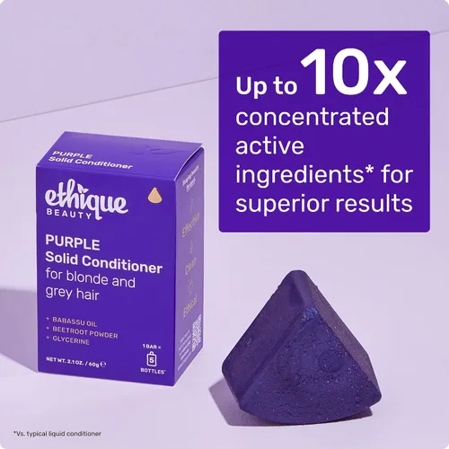 Miniatura 6 de Barra de Acondicionador Morado Ethique para tonificar cabello cobrizo - Sin plástico, sin crueldad, vegano, 2.12 oz - Anteriormente Tone it Down