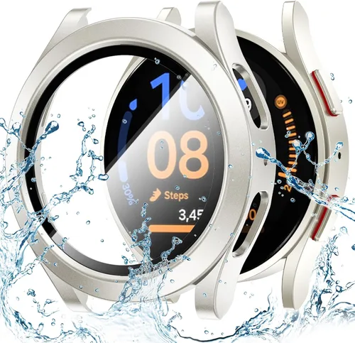 Miniatura 15 de Goton - Funda impermeable para Samsung Galaxy Watch 5 y 4 y FE, protector de pantalla de 40 mm con vidrio templado, 1 paquete de funda dura de PC
