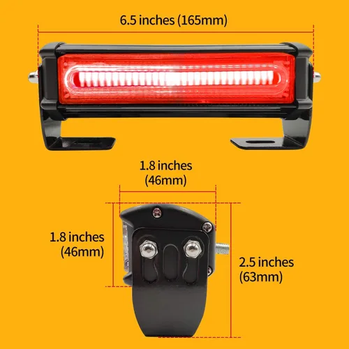 Miniatura 6 de Luces estroboscópicas de emergencia para vehículo, 4 en 1 LED de 32 W, montaje en superficie, barra de luz estroboscópica intermitente de Rojo