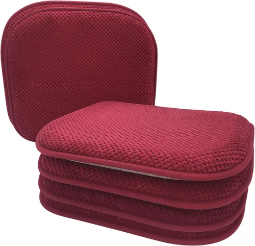 Miniatura 19 de Cojines de asiento de espuma marrón para sillas de cocina, almohadillas para sillas de comedor, paquete de 6 cojines antideslizantes para asientos