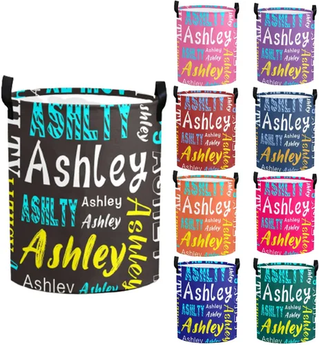 Miniatura 21 de Cesta de lavandería personalizada con nombre, cesta de lavandería plegable con asa para baño, sala de estar, dormitorio Color: 13