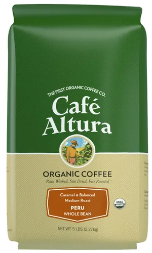 Miniatura 7 de Café Altura - Café orgánico en grano entero, expreso, bolsa de 5 libras