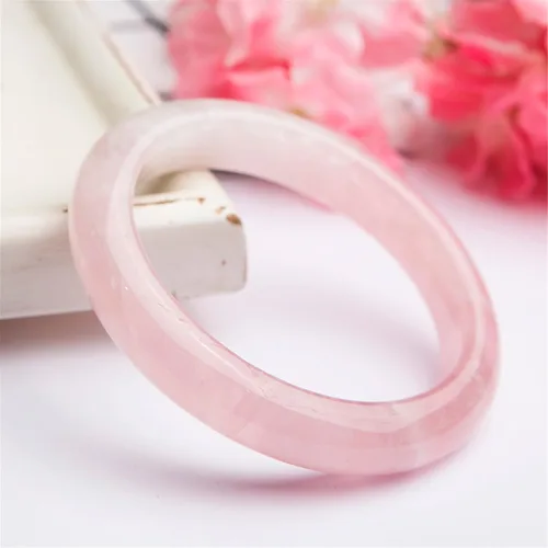Miniatura 2 de Rosa Natural vidrio de cuarzo rosa pulsera diámetro interno de la pulsera 59mm