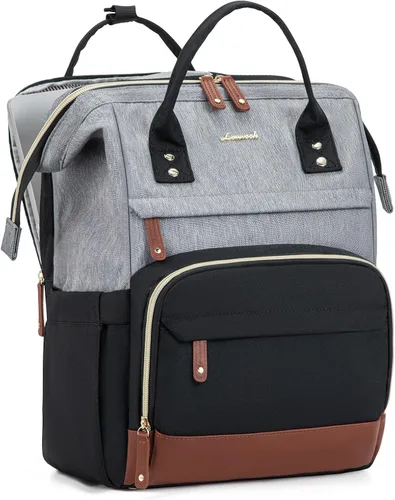Miniatura 44 de LOVEVOOK Mochila para Laptop para Mujeres, Mochilas de Trabajo y Negocios de 17 Pulgadas Bolso con Gran Capacidad, Bolsa de Enfermera Impermeable