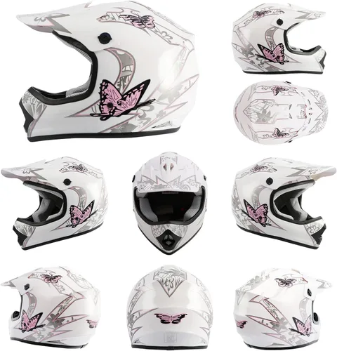 Miniatura 2 de TCMT Casco de motocross para jóvenes, certificado por DOT, casco de motocross ATV de cara completa para niños con gafas, guantes y bolsa para casco