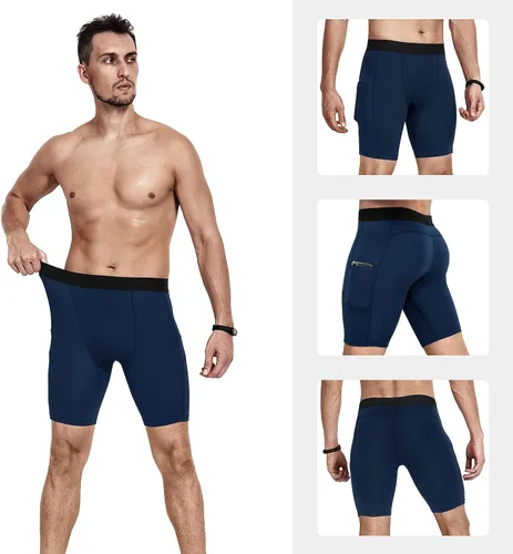 Miniatura 2 de Niksa Pantalones cortos de compresión para hombre, paquete de 23, ropa interior de compresión para hombre, pantalones cortos atléticos, pantalones