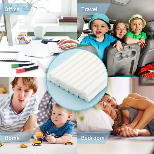 Miniatura 4 de 40 piezas de algodón de filtro de humidificador de repuesto, filtros de mini humidificador de viaje, filtros para automóvil, piezas de repuesto