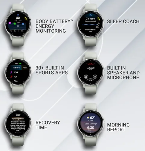 Miniatura 7 de Garmin Venu 3S Reloj inteligente con GPS, pantalla AMOLED de 1.61 pulgadas, características avanzadas de salud y fitness, hasta 10 días de batería