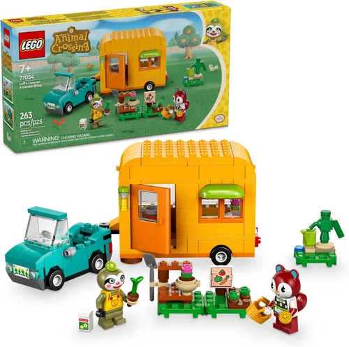 LEGO Animal Crossing La caravana de Leif y la tienda de jardín - Juguete de construcción - Regalo para cumpleaños - Figura de juguete y juego de