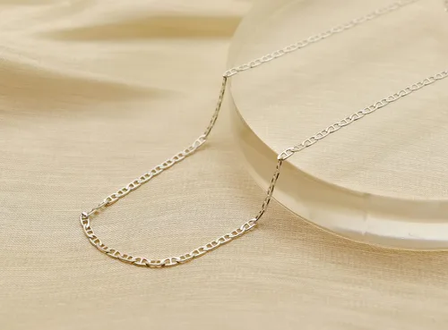 Miniatura 3 de Pori Jewelers - Collar de cadena de eslabones de plata de ley 925 (2mm, 3mm, 3.5mm, 5.5mm)