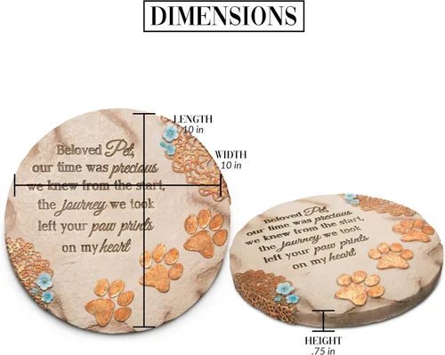 Miniatura 5 de Pavilion Gift Company 19059 Light Your Way - Piedra conmemorativa de jardín, 10 pulgadas, querida mascota