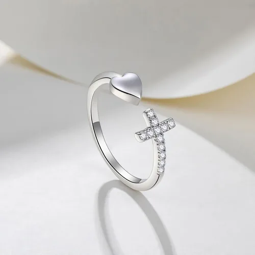 Miniatura 7 de Anillo de plata de ley 925, minimalista, ajustable, hecho a mano, para mujeres y niñas