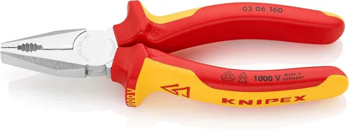 Miniatura 8 de Knipex 03 06 160 SB Alicates Combinados 6,3" con asas aisladas en envases blister