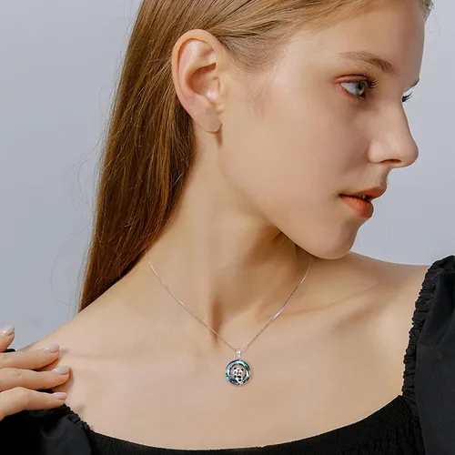 Miniatura 4 de CHENGHONG Collar de cristal de animal para mujer plata de ley 925 pingüinopanda colgante de animales joyería de regalo para niñas amantes