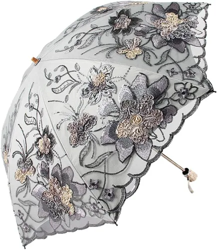 Miniatura 102 de Honeystore - Parasoles de encaje de flores para fiesta de boda, paraguas nupcial de encaje