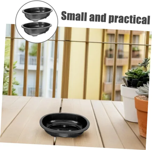 Miniatura 9 de 2 macetas ovaladas de plástico, macetas transpirables para suculentas, cactus, bonsáis, plantas de interior, maceta reutilizable, macetas de jardín