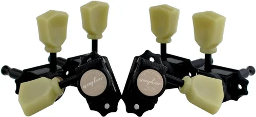 Miniatura 3 de Guyker Cabezales de Máquina de Guitarra con Bloqueo (3R + 3L) – Proporción 1:15 Llave de Afinación Vintage Deluxe con Clavijas de Repuesto