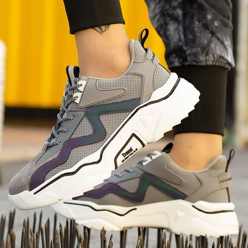 Miniatura 6 de Zapatos de punta de acero para hombre para mujer, zapatos de seguridad ligeros, antideslizantes, zapatos de trabajo industriales a prueba