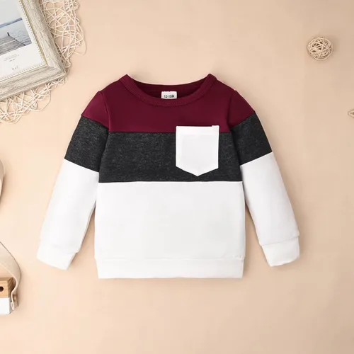Miniatura 36 de Ropa de otoño e invierno para bebé, trajes de niño pequeño, sudadera de manga larga, sudadera de retazos y pantalones, 2 piezas, 12 meses a 5 años