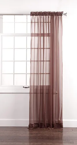 Miniatura 58 de Stylemaster Elegance Cenefa recta de gasa transparente, 60 x 14 pulgadas, color dorado