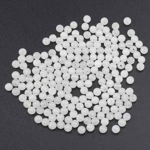 Miniatura 4 de LPBeads 200 piezas cuentas sueltas y redondas de jade blanco natural (piedra preciosa) de 6mm, pulidas, con cordón elástico para hacer joyas, Jade