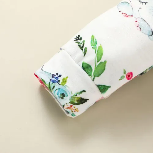 Miniatura 4 de DDLUZQual Mameluco unisex para bebé niña, traje recién nacido, mameluco para bebé bebé, lindo mono con estampado de elefantes