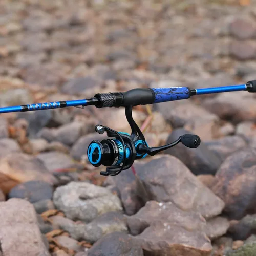 Miniatura 8 de One Bass Combo de caña de pescar y carrete, IM7 Graphite 2 Pc Blank Baitcasting Combo, caña giratoria con mango de superpolímero