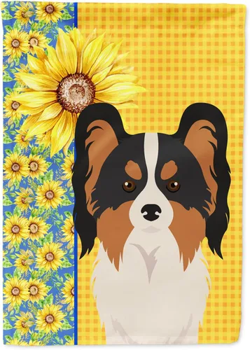 Miniatura 274 de Caroline's Treasures WDK5331CHF - Bandera de verano con diseño de girasoles rojos y blancos, manga grande, para porche, para colgar en la pared