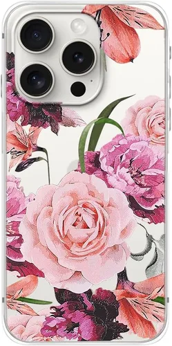 Miniatura 17 de Blingy's Funda para iPhone 15 Pro, bonito patrón de Navidad con diseño de copos de nieve de invierno, funda protectora transparente de TPU suave