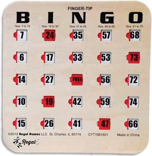 Cartas de bingo a granel de Regal Bingo con ventanas deslizantes - Cartas de juego de bingo reutilizables con letra grande para adultos y grupos