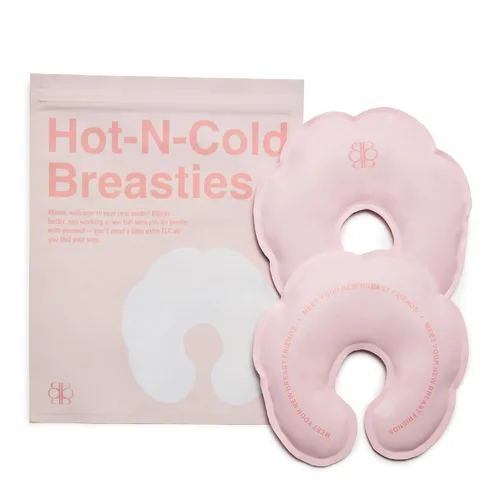 Paquetes reutilizables de terapia de mama caliente y frío (paquete de 2): almohadillas de gel refrescante para congestión, alivio de mastitis y