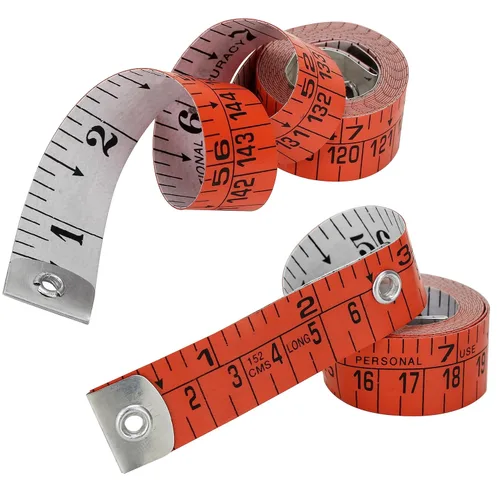 Miniatura 12 de Paquete de 2 cintas métricas de tela blanca, cinta métrica para el cuerpo Cinta métrica suave para costura de tela y medición médica del cuerpo